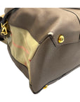 Burberry Mason House Check Canvas And Leather Diaper Tote Bag