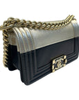 Chanel Boy Black & Metallic Gold Bi-color Small Bag