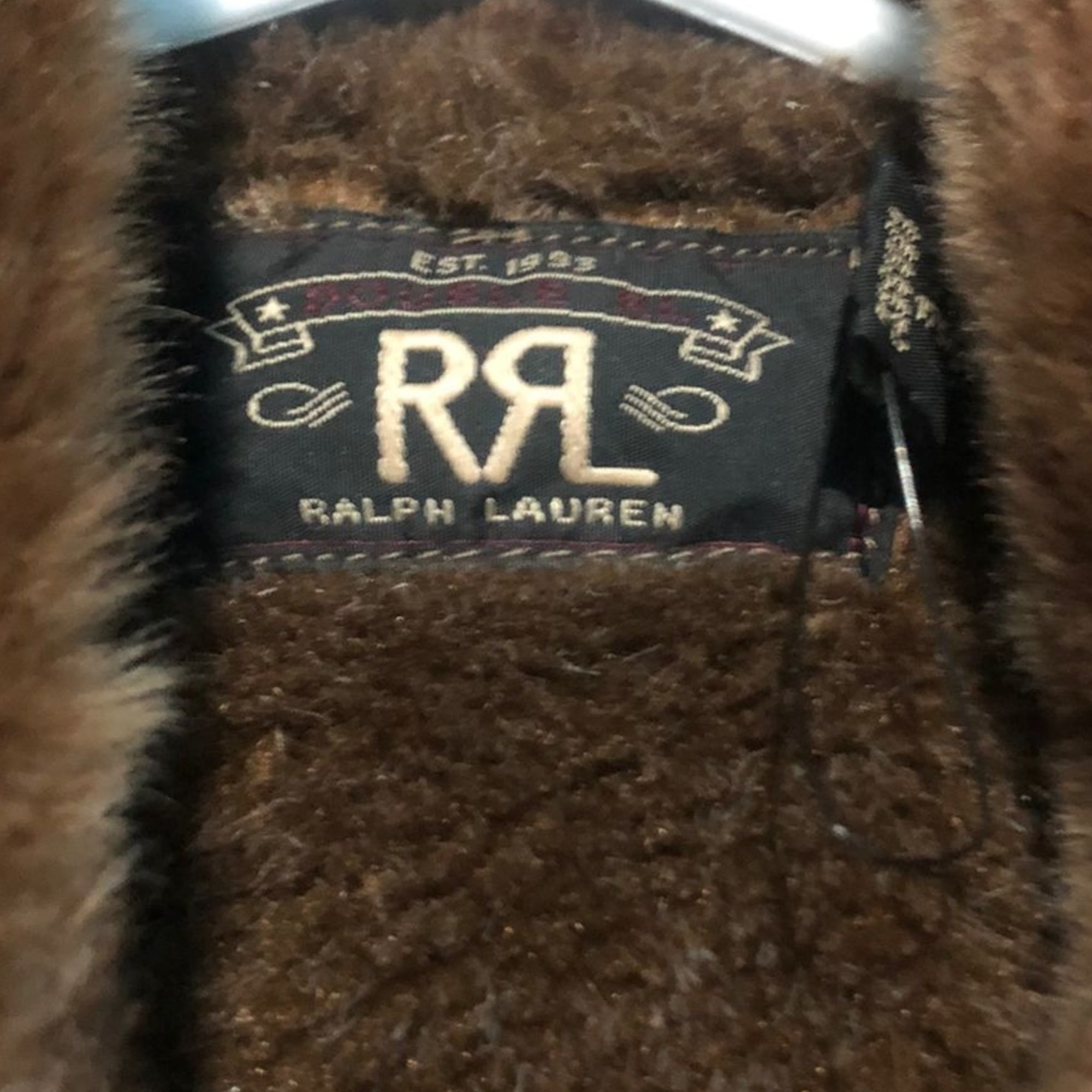RRL by Ralph Lauren Fur Leather Jacket Size L