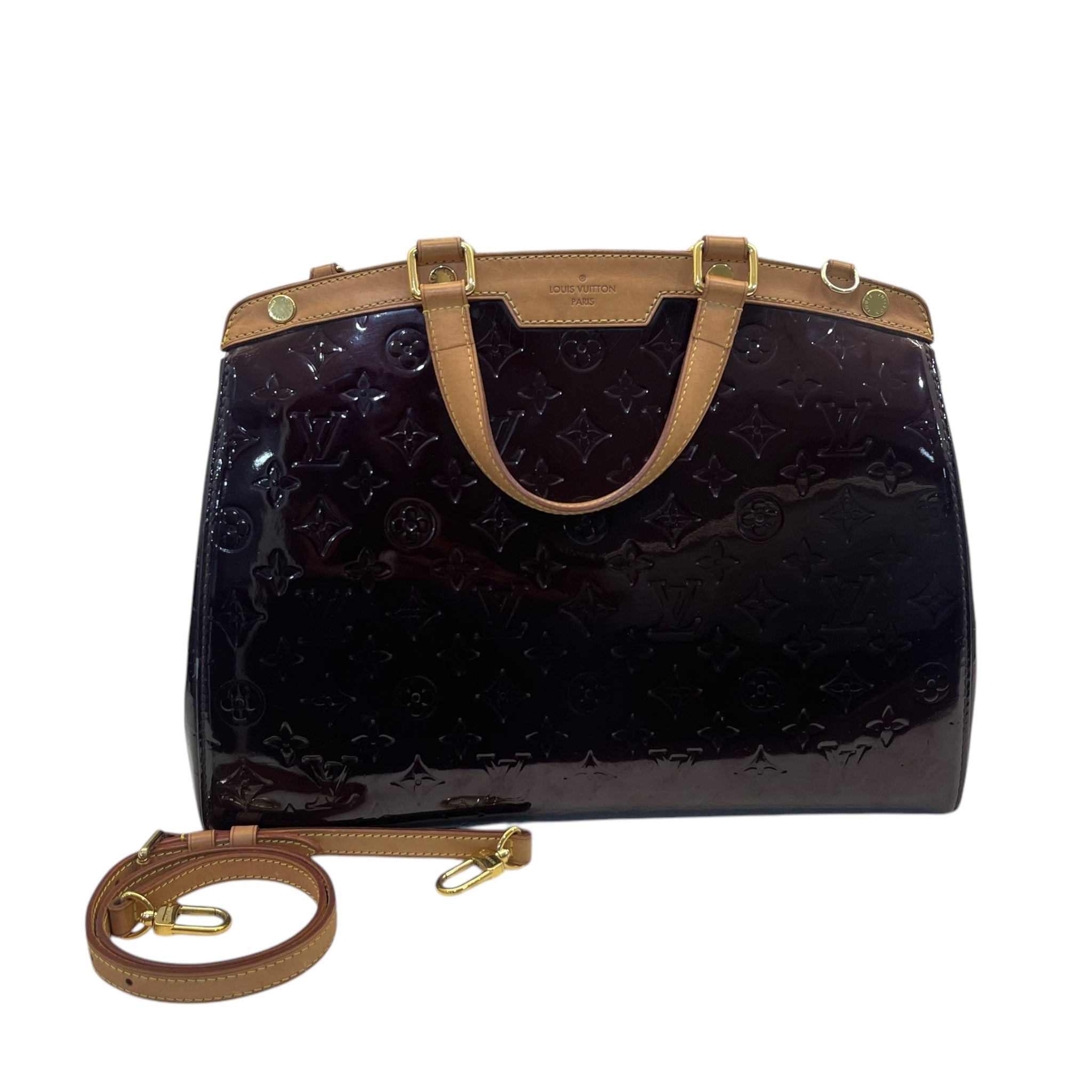 Louis Vuitton Amarente Monogram Vernis Brea GM Bag