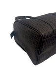 Fendi Noccino Zucchino Spalmati Coated Canvas Forever Bauletto Boston Bag