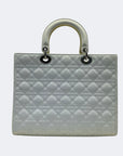 Dior White Cannage Leather Large Lady Dior Tote