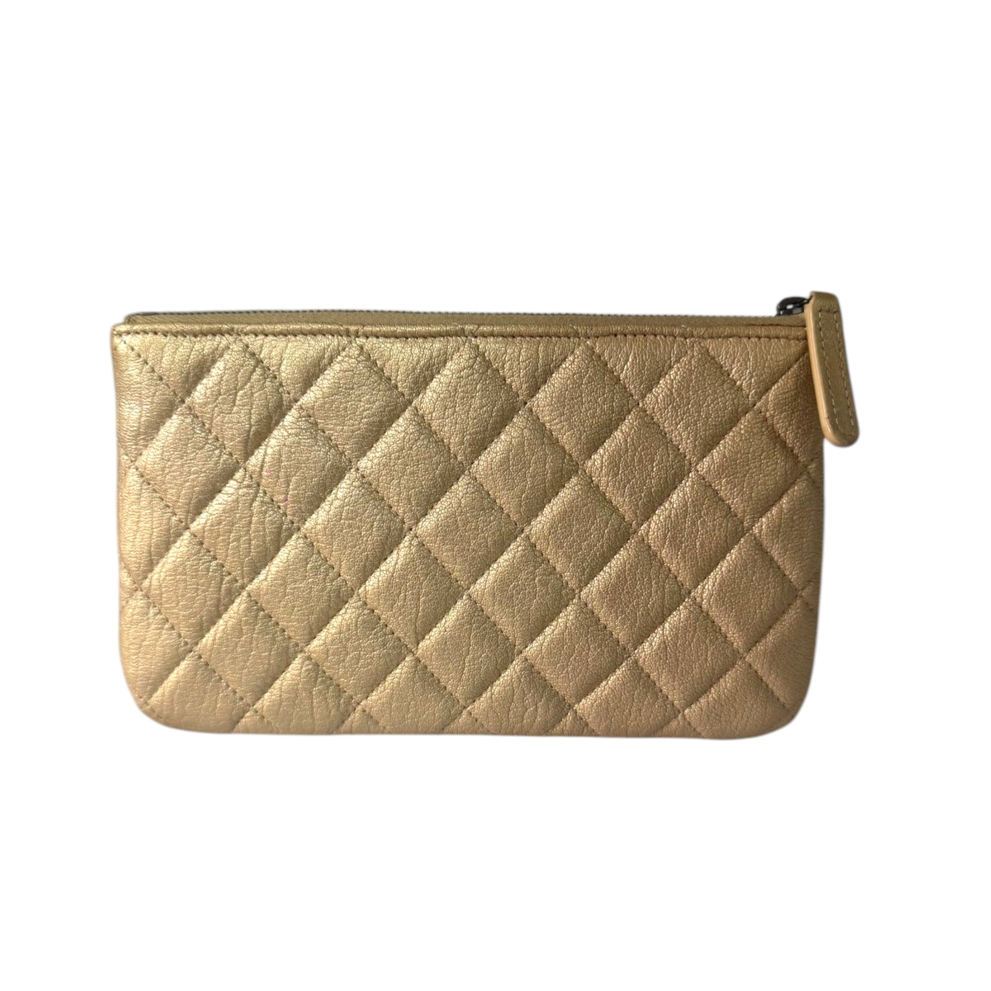 Chanel Calfskin Quilted Clutch