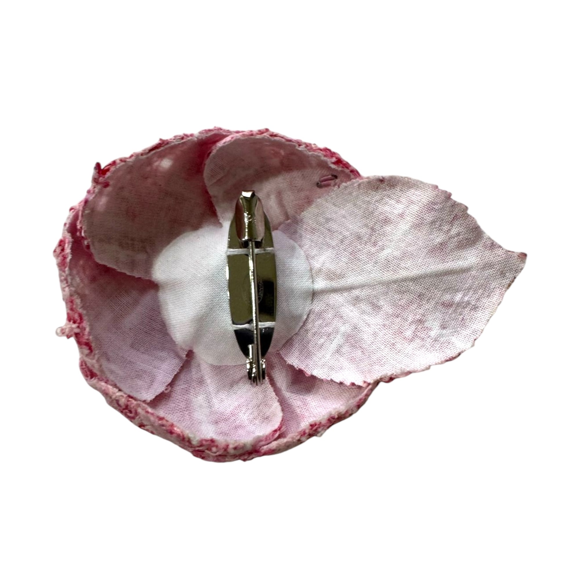 Chanel Camellia Flower Brooch in Pink Fabric