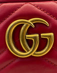 Gucci GG Marmont Leather Handbag in Red