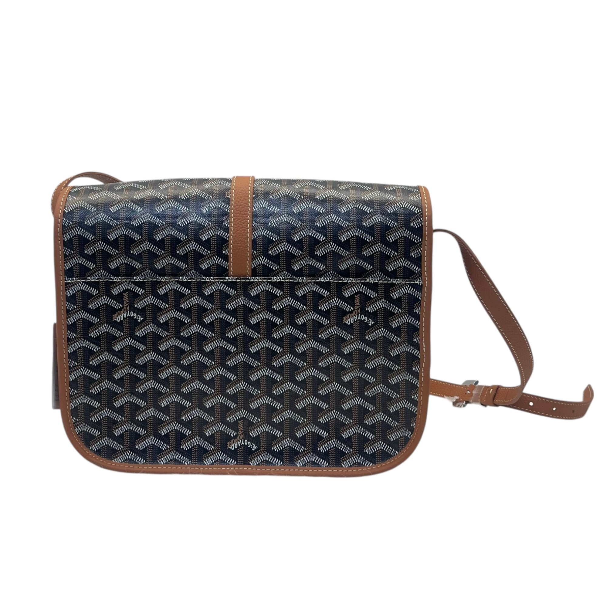 Goyard Belvedere Black/Tan Canvas PM Bag