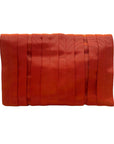 Anya Hindmarch Bright Orange Clutch Bag with Grosgrain Ribbon