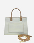 Burberry Ivory/Brown Leather and Canvas Mini Frances Tote Bag