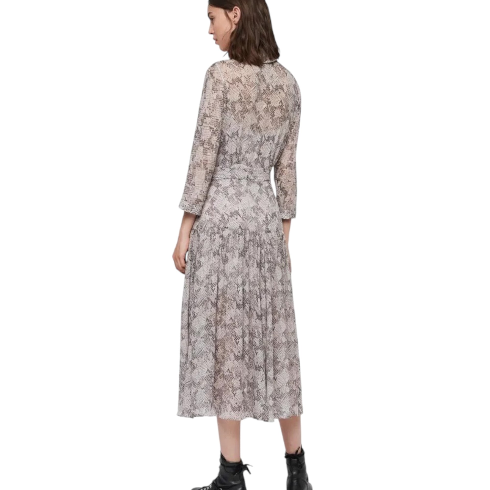 All Saints Snake Print Midi Dress
