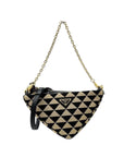 Prada Triangle Mini Jacquard Bag