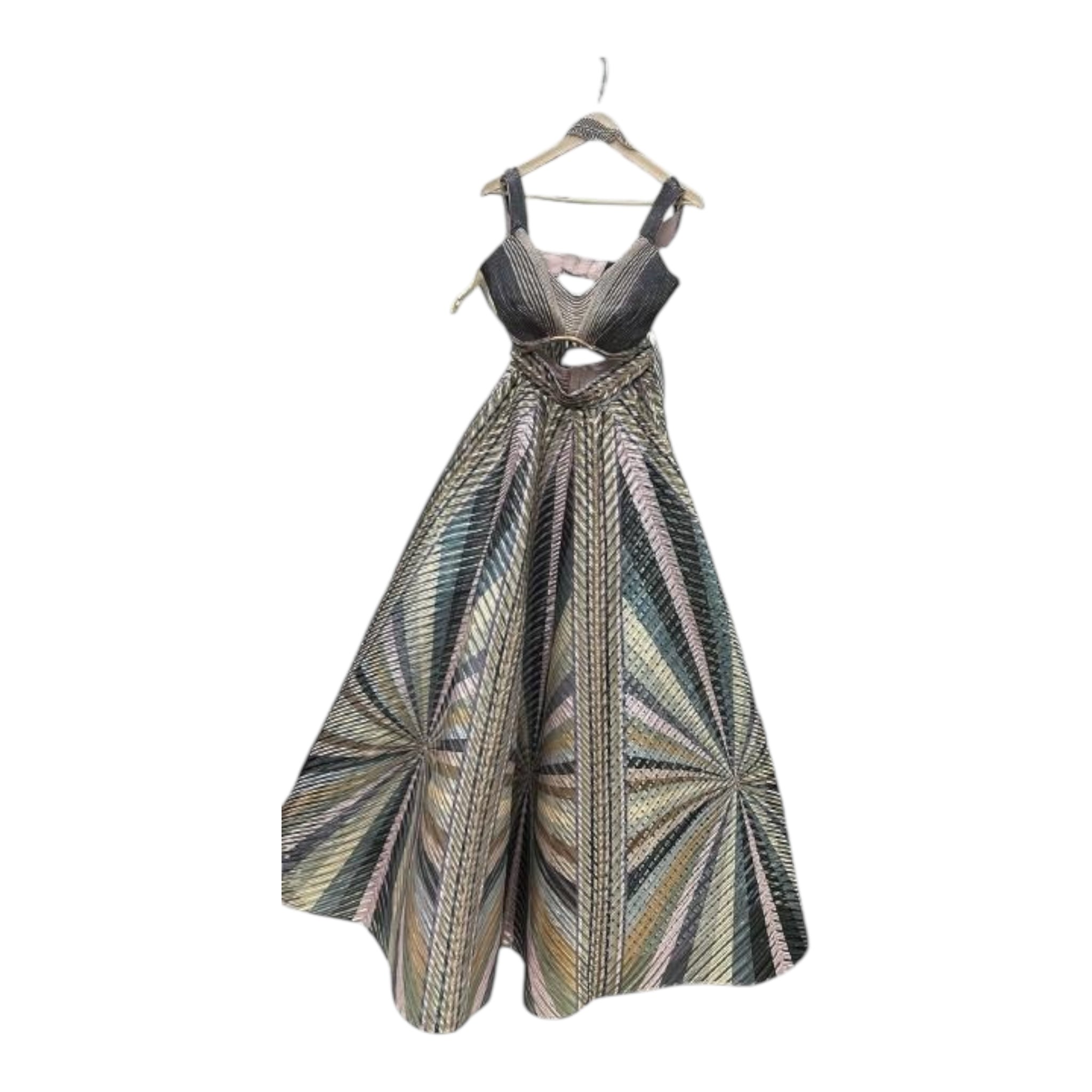 Amit Aggarwal Metallic Winged Lehenga Model- AAIC-775