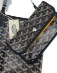 Goyard St Louis PM Tote Black Goyardine