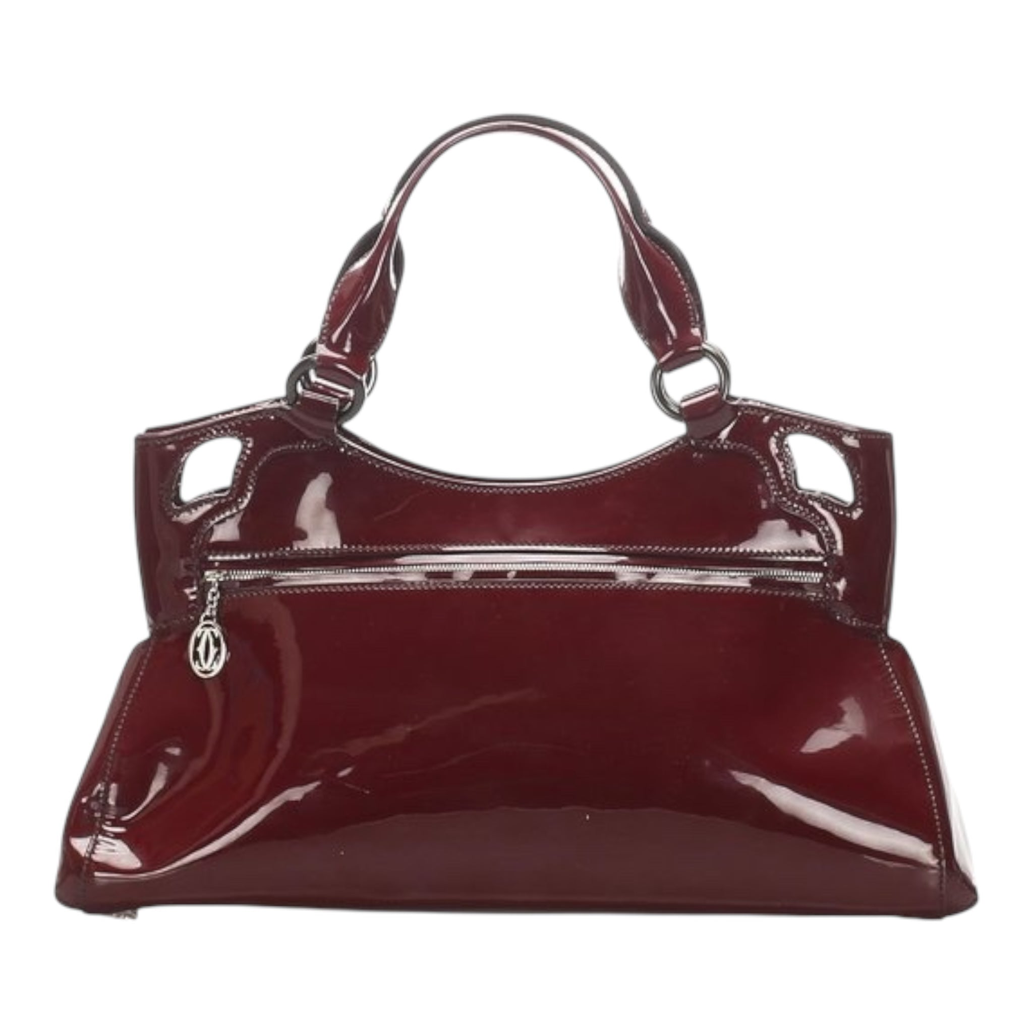 Cartier Dark Burgundy Patent Leather Small Marcello De Cartier Bag