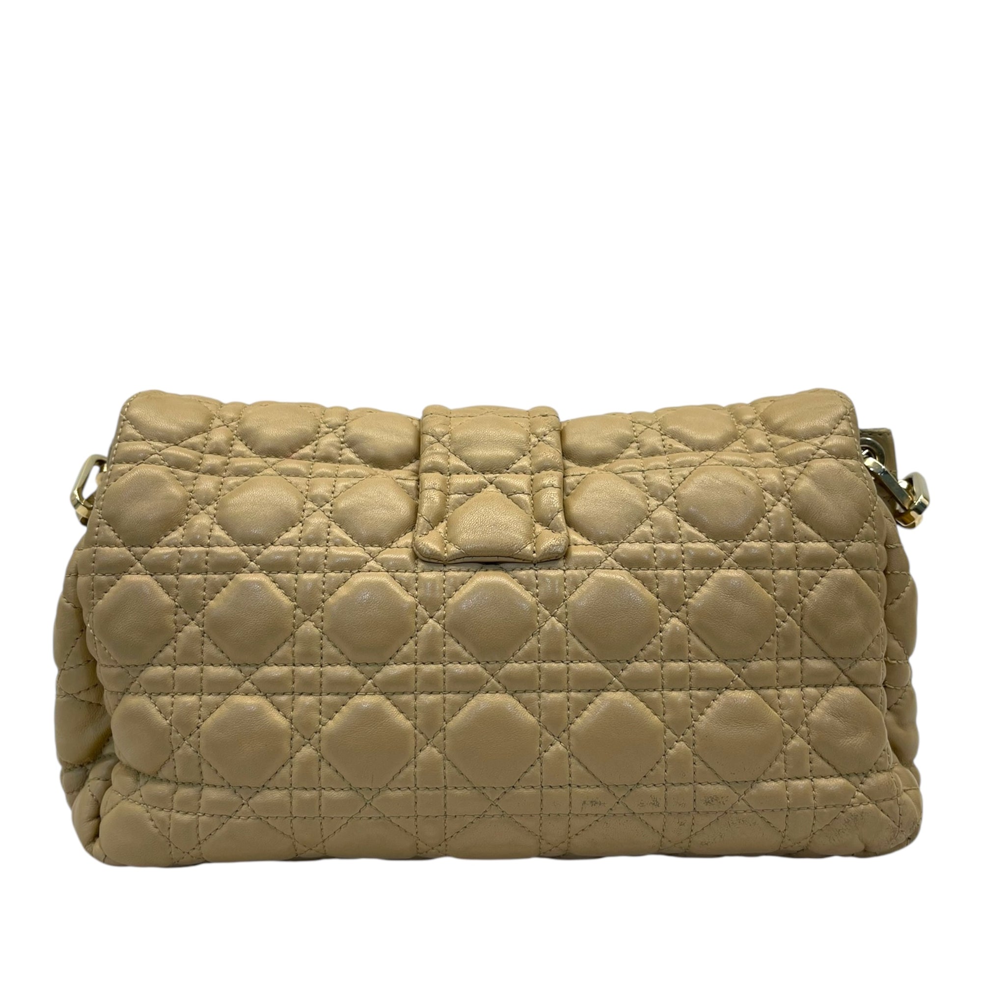 Dior Beige Quilted Leather Large Miss Dior Flap Bag