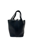 Hermes Picotin Lock 18 Black Clemence Palladium Hardware