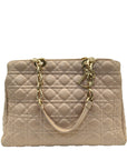 Dior Pink Cannage Quilted Soft Leather Medium Shopping Tote Bag