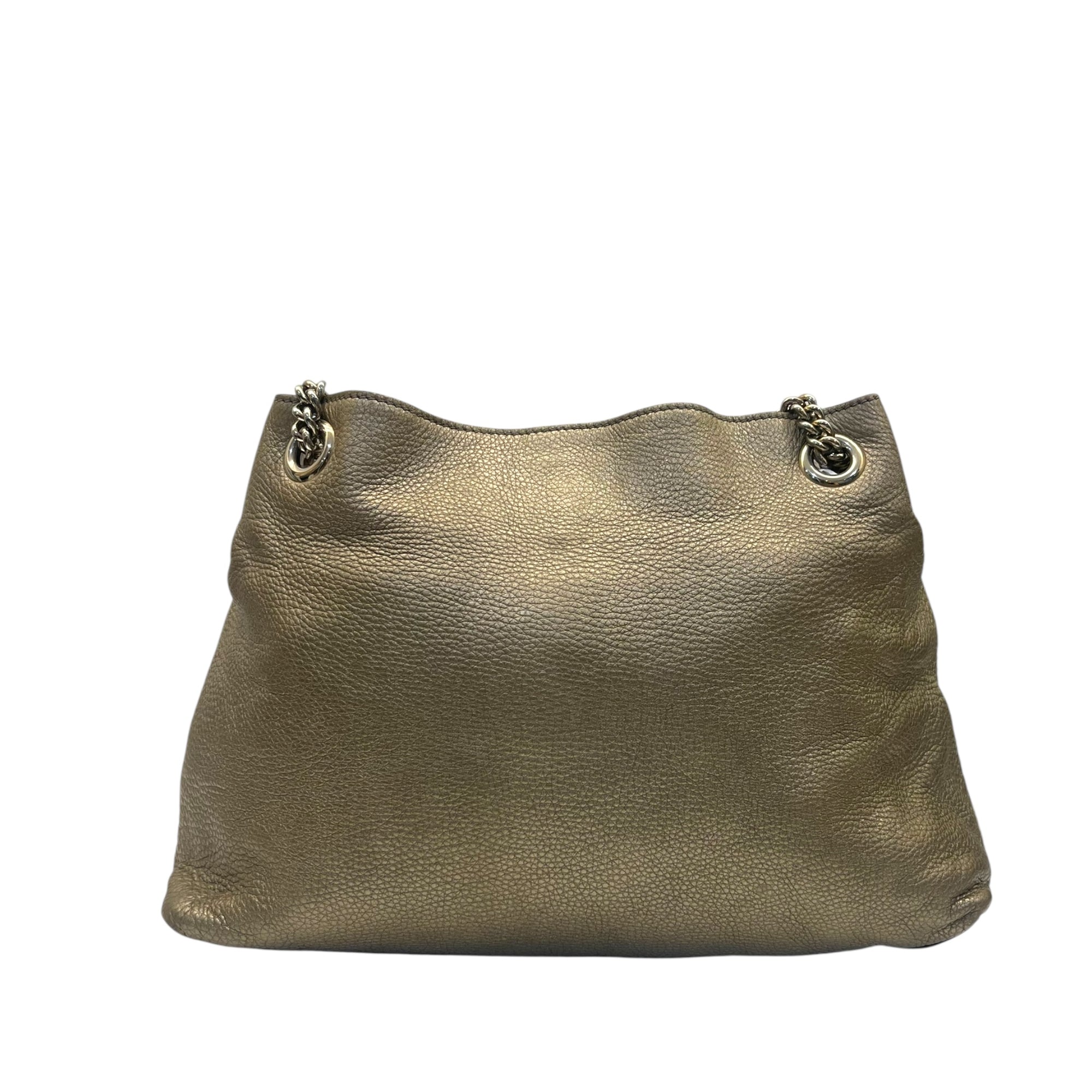Gucci Gold Leather Medium Soho Chain Shoulder Bag