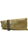 Jimmy Choo Beige Shimmering Suede Chandra Clutch