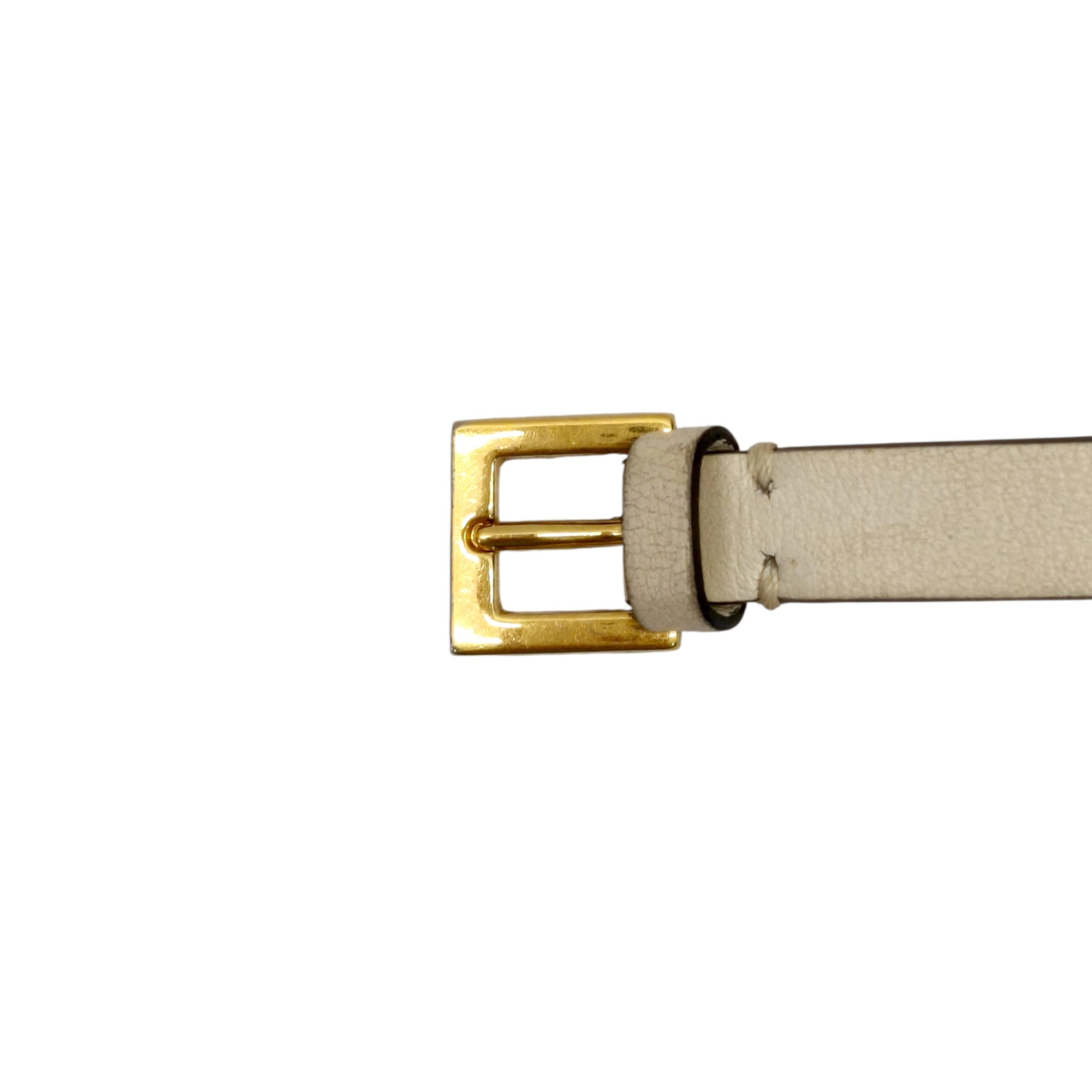 Valentino Vlogo Leather Gold Tone Bracelet