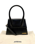 Jacquemus Black Leather Grand Le Chiquito Top Handle Bag