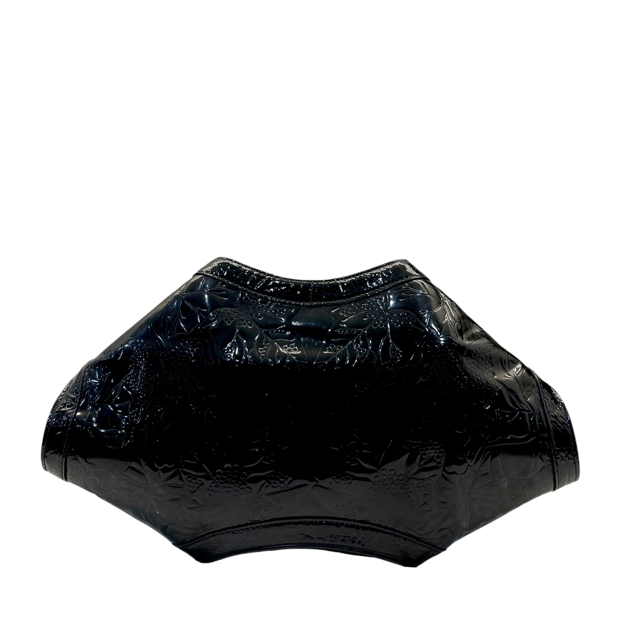Alexander McQueen Black Croc Embossed Patent Leather