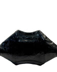 Alexander McQueen Black Croc Embossed Patent Leather