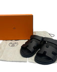 Hermes Chypre Sandals Noir EU 39