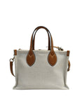 Gucci Mini Tote Bag With Gucci Print Beige Brown