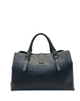 Bottega Veneta Grey Intrecciato Leather Medium Roma Tote Bag