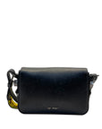 Off-White Binder Clip Diag Black/ White/ Yellow Leather Crossbody Bag