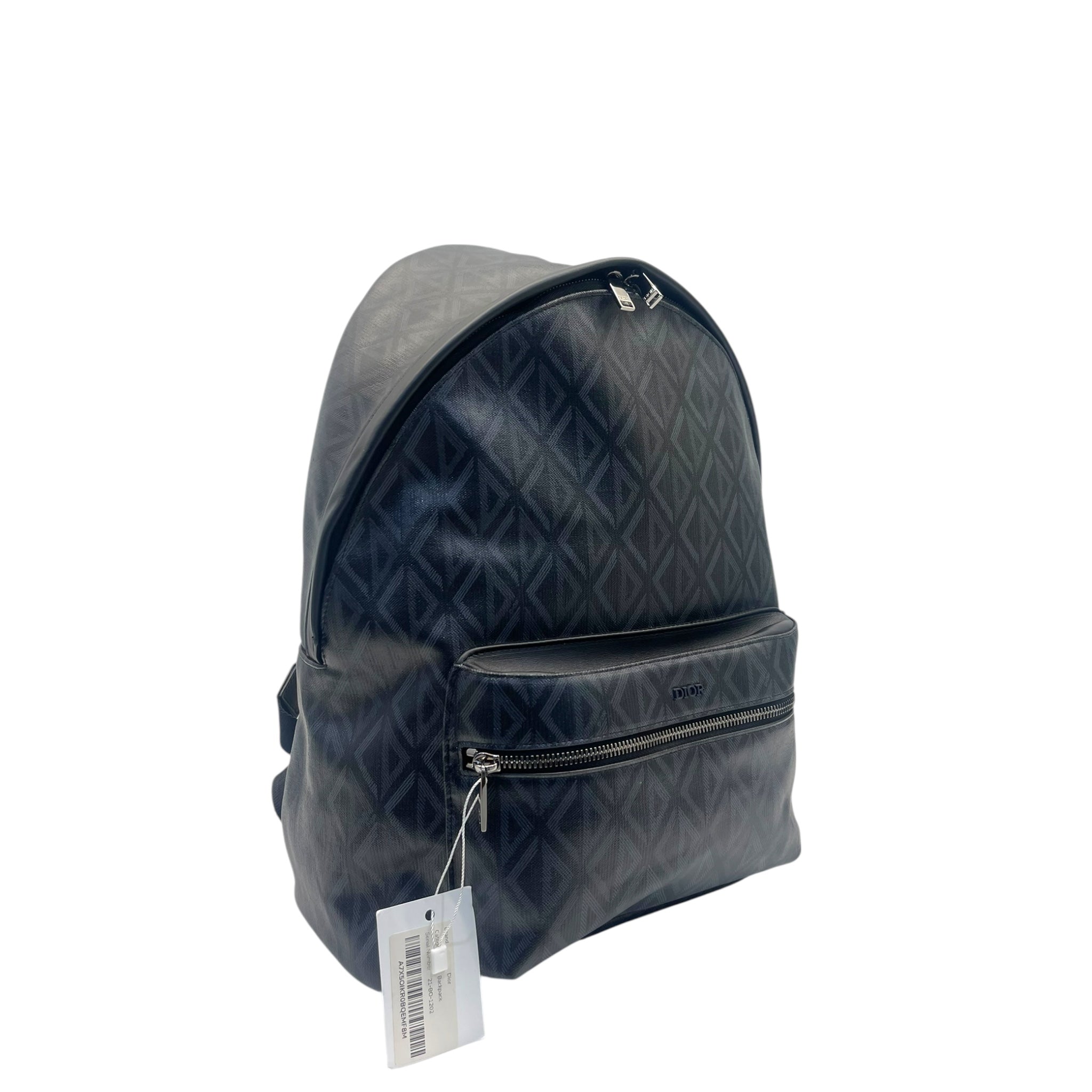 Christian Dior Rider Toile CD Diamond Black Backpack Bag