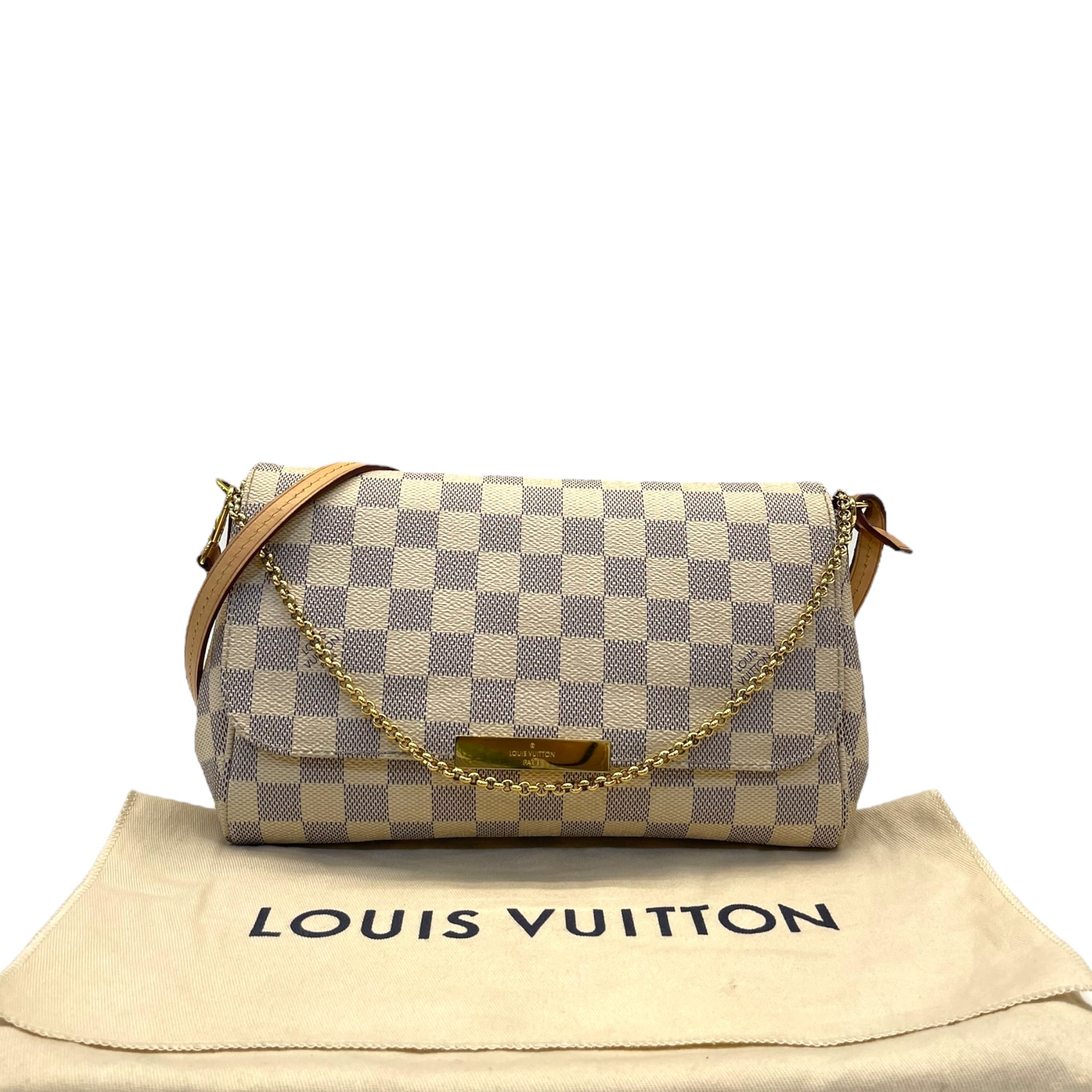 Louis Vuitton Damier Azur Monogram Canvas Favorite MM Crossbody Bag