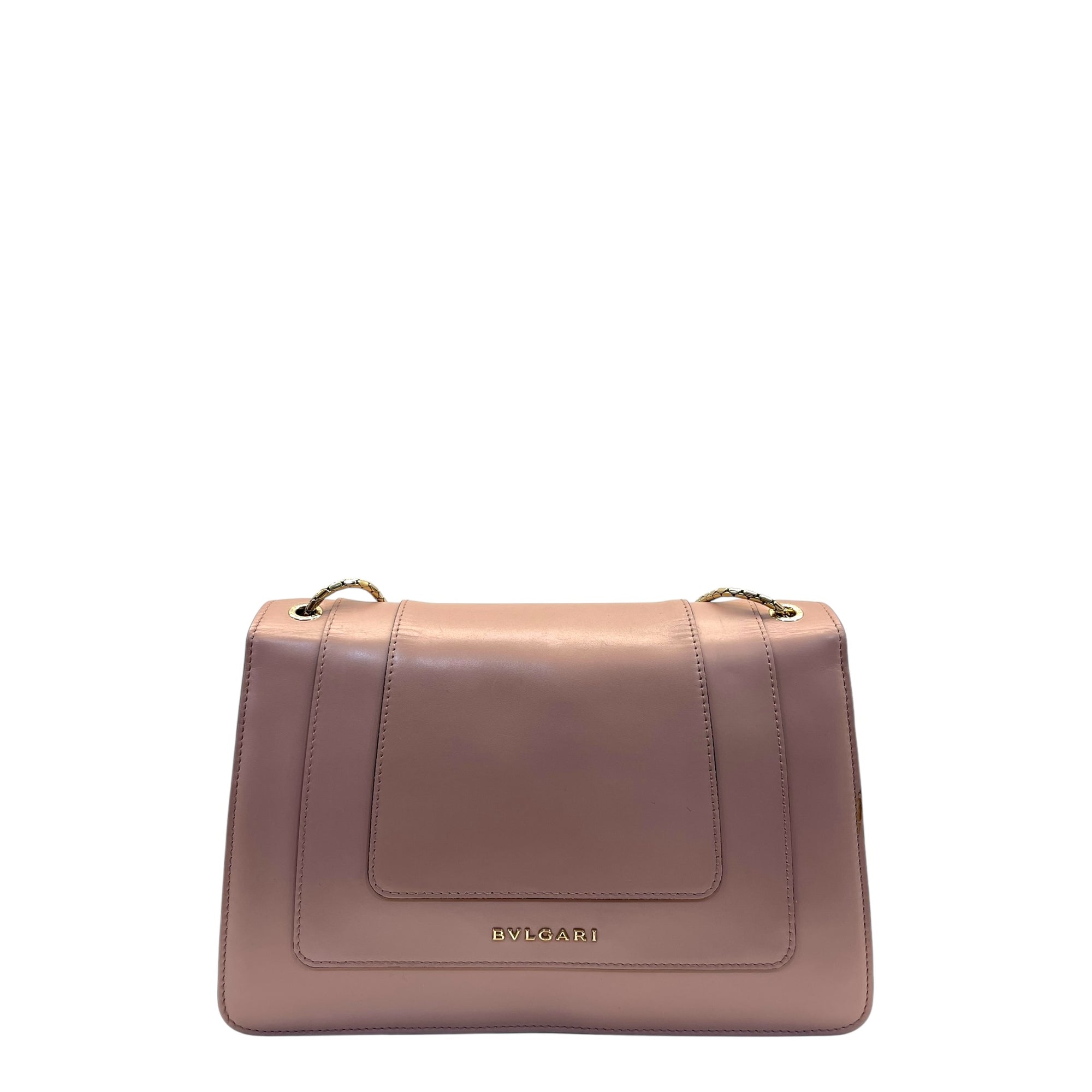 Bvlgari Old Rose Leather Medium Serpenti Forever Shoulder Bag