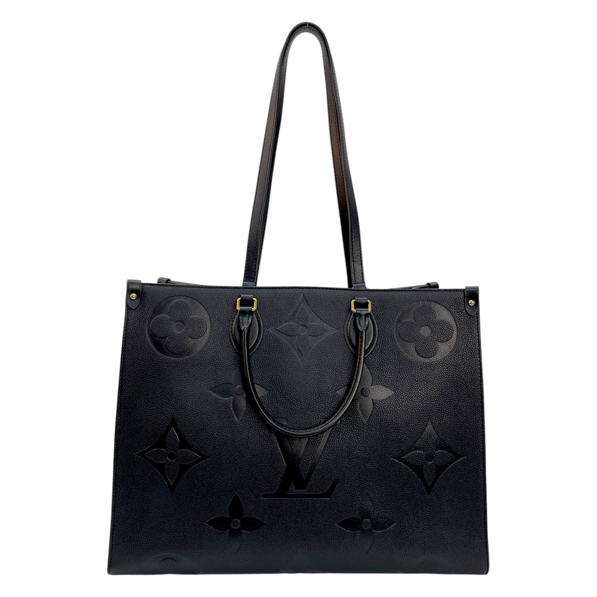 Louis Vuitton Black Monogram Empreinte Leather OnTheGo GM Tote Bag