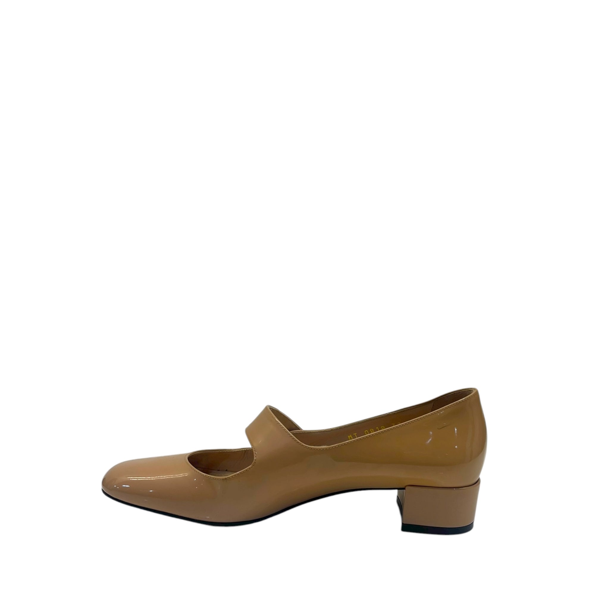 Christian Dior Beige Patent Leather Baby-D Bellet Pumps Size - 37