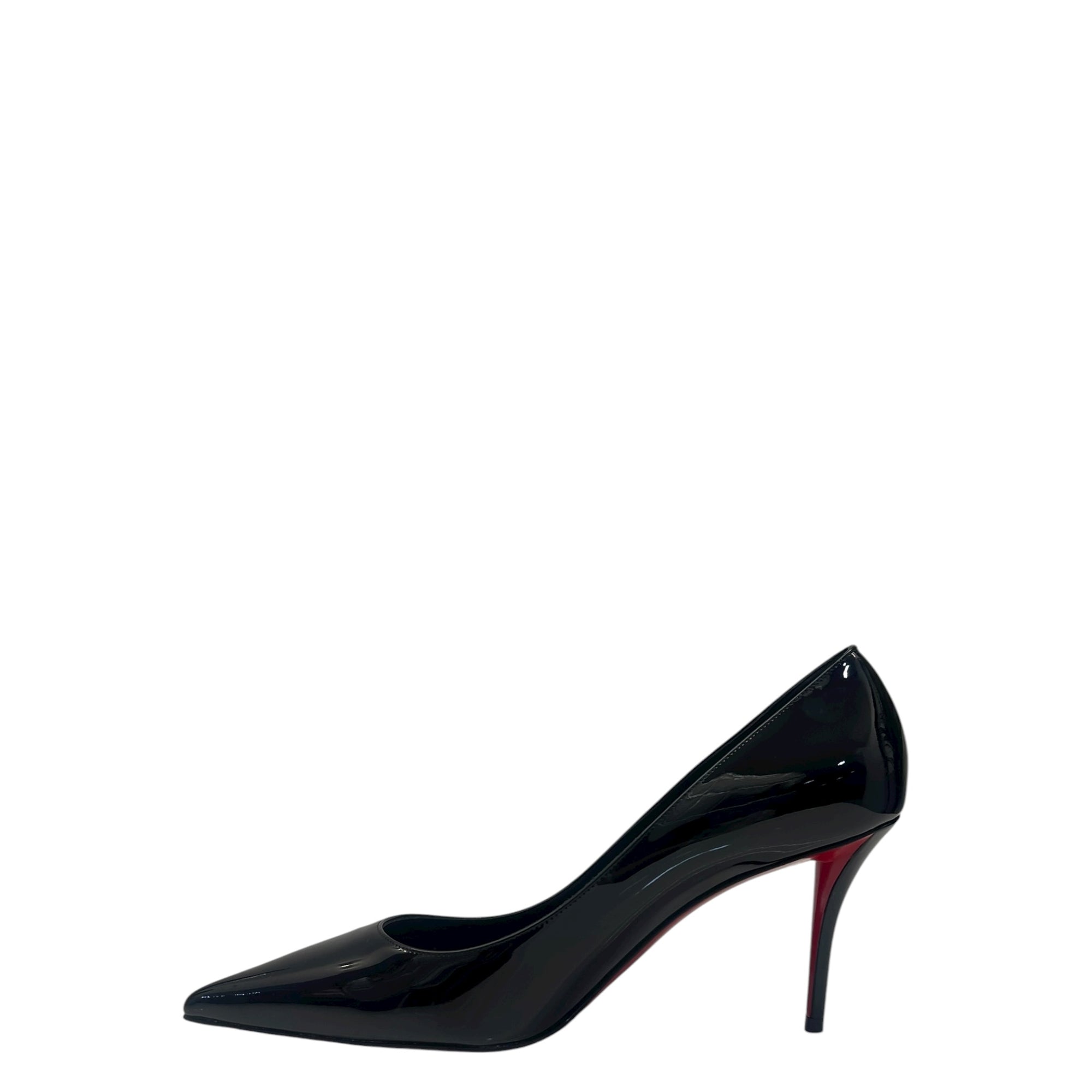 Christan Louboutin Miss Z 80mm Pumps - Patent Calf Leather - Black - Women EU 39