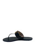 Gucci Black Leather GG Marmont Thong Flats EU 37