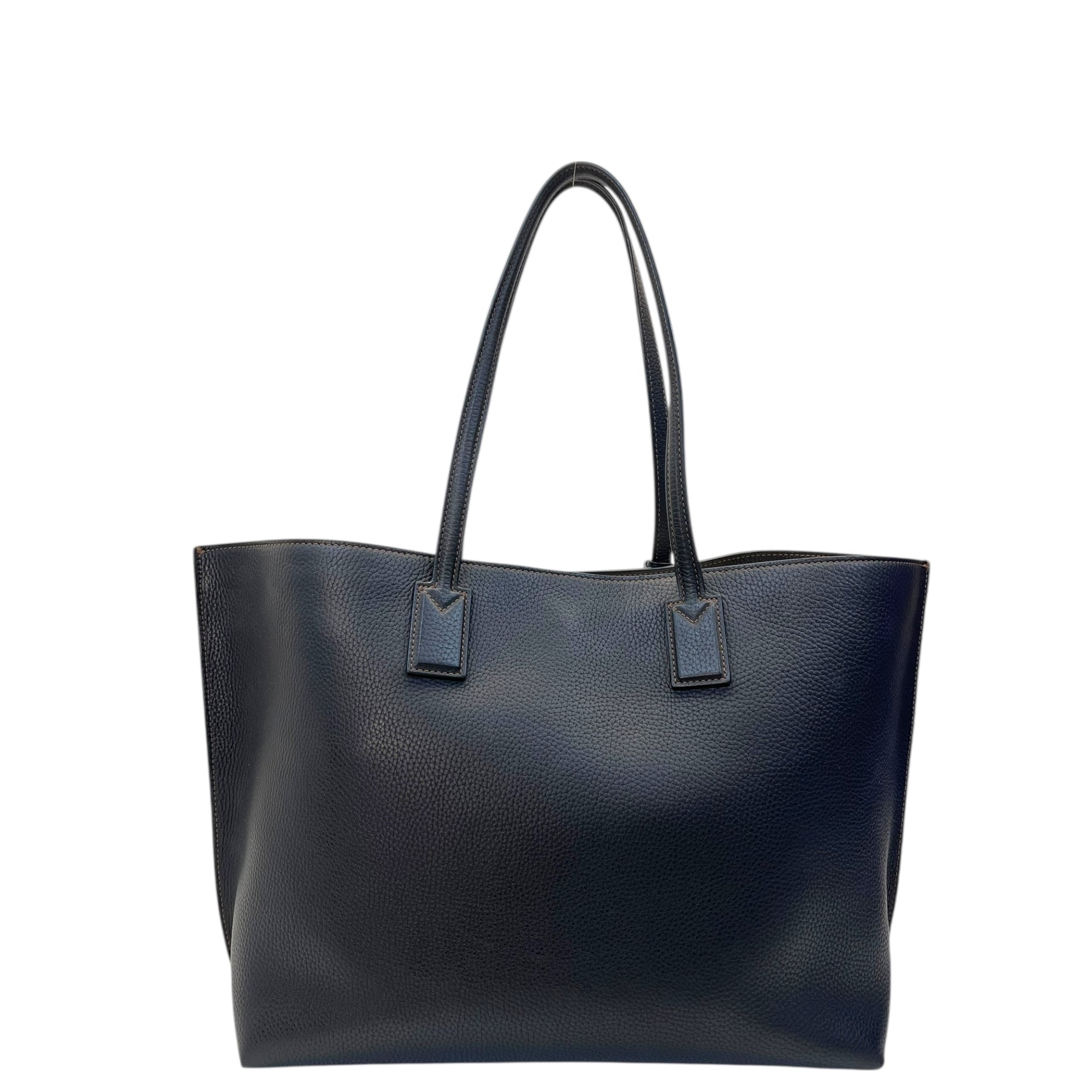 Burberry TB Monogram Tote in Black Leather