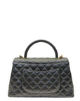 Chanel Grey Caviar Leather Coco Top Handle Bag