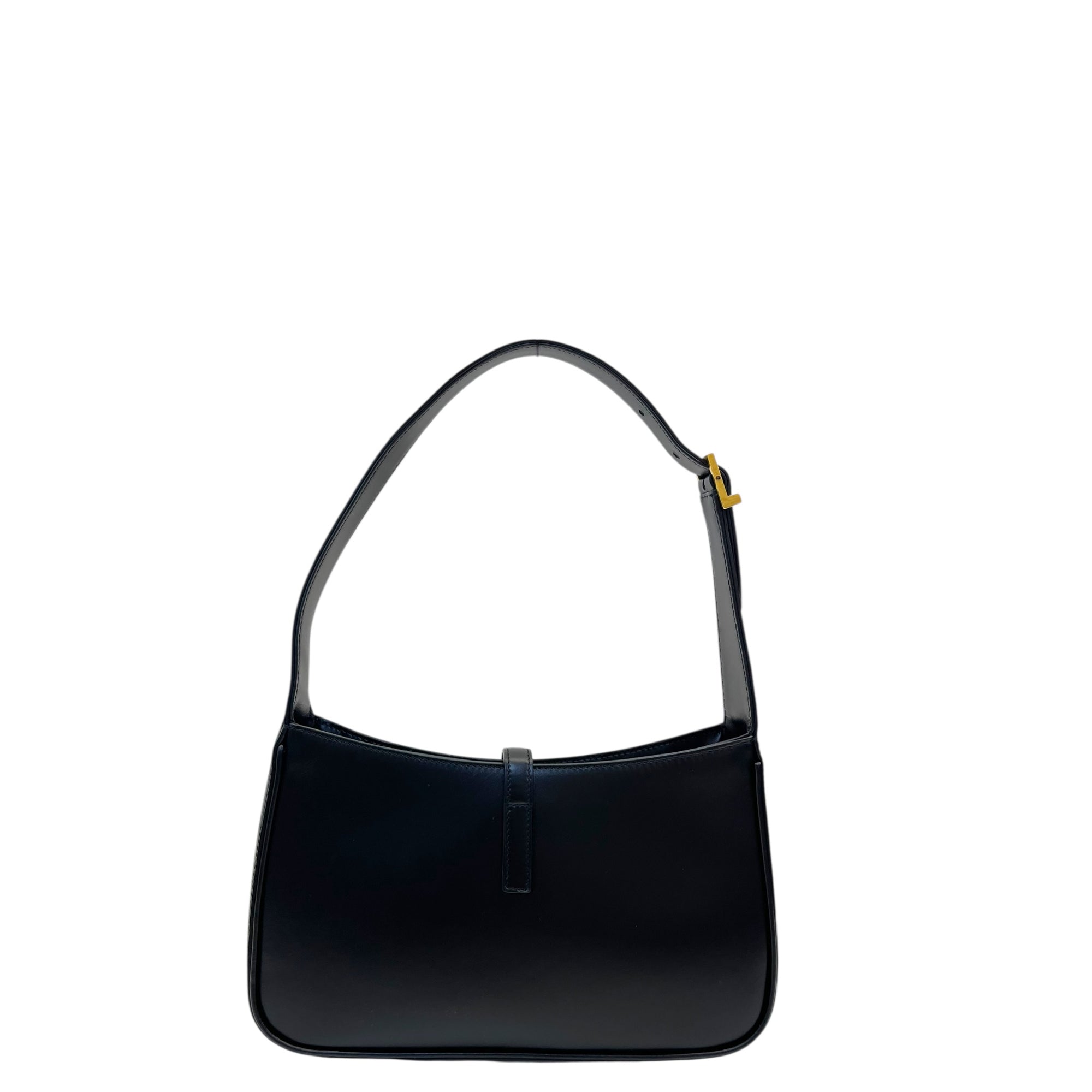 Saint Laurent Le 5 à 7 Black Smooth Leather Hobo Bag