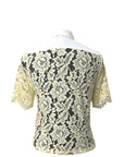 SANDRO Amarine Floral Mesh Short Sleeve Shirt Size S