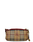 Burberry Clara Pochette Red/Beige Haymarket Check