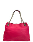 Gucci Medium Soho Chain Tote Fuchsia Pebbled Leather