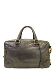 Prada Grey Vitello Shine Bauletto Bag