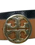 Tory Burch Miller Reversible T Logo Belt Brown/Black 85cm
