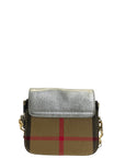 Burberry Nova Check Fabric/Silver Leather Crossbody Bag