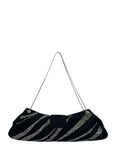 Judith Leiber Embellished Black Suede Shoulder Bag