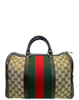 Gucci Vintage Web Boston Medium Bag Brown/Beige GG Canvas