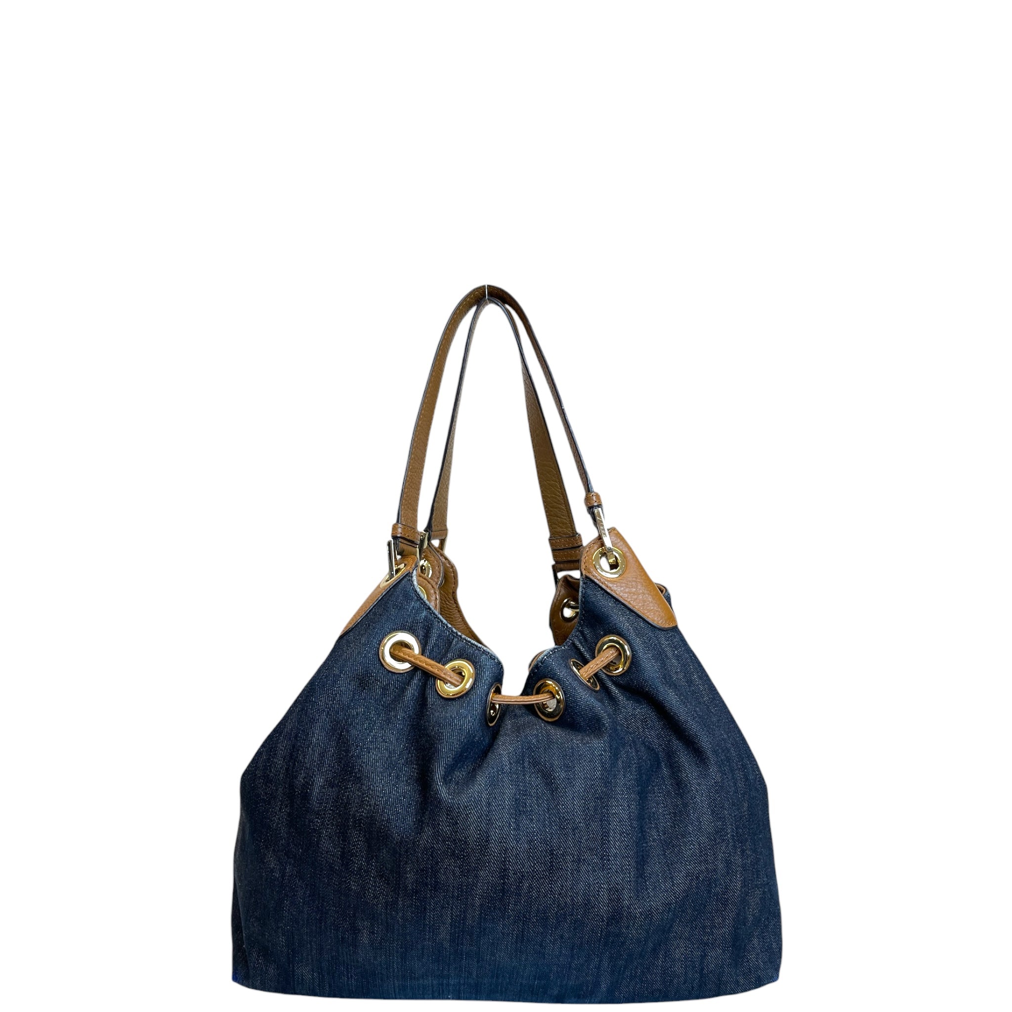 Michael Kors Marina Large Denim Drawstring Tote Bag