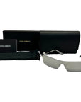 Dolce Gabbana Silver Mirror Shield Sunglasses